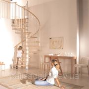 Винтовая лестница Fontanot Klan D 160 (метал серый / дерево светлое фото
