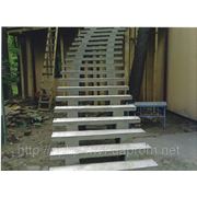 Изготовление бетонных лестниц фото