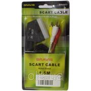 Кабель Bravis BR 4003 Scart-3RCA 1.5м