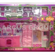 Домик для кукол DORA с набором мебели фото