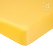 Простыни сатин на резинке (835, 180х200, Желтый)
