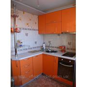 Кухня «Апельсин» с крашеными МДФ фасадами… фото