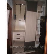 Изготовление шкафов, комбинированные двери, стекло, зеркало, Итальянское ДСП CLEAF фото
