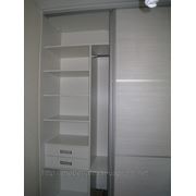 Изготовление шкафов, комбинированные двери, стекло, зеркало, Итальянское ДСП CLEAF