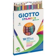 Набор двусторонних цветных карандашей GIOTTO Stilnovo Bicolor, 3.3 мм 36 цветов