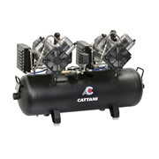 Компрессор стоматологический CATTANI типа тандем для CAD/CAM двухцилиндровый (с осушителем, 215 л/мин, ресивер