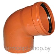 Колено канализационное 110/45 оранжевое фотография