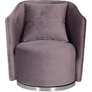 Кресло Verona вращающееся, велюр лиловый Bel13/хром 70*77*80см (TT-00005438) фотография
