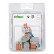 Мини-упаковка рычажковых клемм «Wago» в блистерах серии 222 WAGO