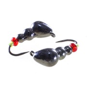 Мормышка вольф. муравей TAKEDO Wolf Pro Ant+ ( d 3 мм, 0,4гр, крючок №18, с бусиной, цв черный ) фото