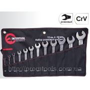 Набор рожковых ключей Cr-V, покрытие сатин-хром Intertool XT-1101 фото