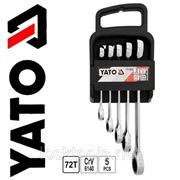 Набор накидных ключей с трещоткой YATO 5 st 8-19мм YT-5038 фото