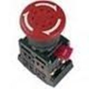 Кнопка AE22 «Грибок“с фиксацией красный d22мм 240В 1з+1р фото