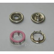Кнопка трикотажная 9,5 мм кольцо №134 розовая фото