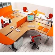Мебель офисная, столы с перегородкой, на 2,3,4 места,недорого фото