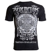 Мужская футболка Archaic By Affliction с гербом, черная фото