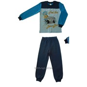 Пижама для мальчиков ИНТЕРЛОК темно-синяя фото