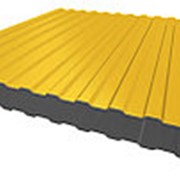 Профнастил НС-10 0,5мм Желтый RAL1018 двухсторонний фотография