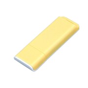 Флешка 3.0 прямоугольной формы, оригинальный дизайн, двухцветный корпус, 64 Гб, желтый/белый фотография