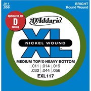 Струны для электрогитары D'Addario EXL117 XL Medium Top / Extra Heavy Bottom (6 струн .011-.056) фото
