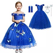 Детское нарядное платье с бабочками с комплектом. Размеры все 110-150 (от 2 лет до 10 лет) фотография