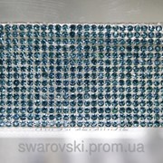 Стразовая ткань. Цвет Aquamarine (ss6) (1 отрезок) СП-04 фотография