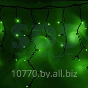 Гирлянда Айсикл (бахрома) светодиодный, 4,0х0,6м, черный провод “КАУЧУК“, 220В, диоды зеленые, NEON-NIGHT фото