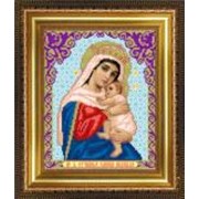 Икона ручной работы Пресвятая Богородица " Отчаяных Единая Надежда " вышитая бисером