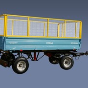 Прицеп тракторный ПТС-4-01, грузоподъемностью 4тн, для перевозки различных грузов. Объем кузова 11,3 куб. м. Тягачи: трактора МТЗ-80/82, ЮМЗ-6Л/6М, Т-50/50А