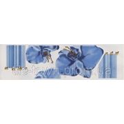 Плитка для ванной комнаты АTEM Гойа орхидея голубой фриз 5,7*20cм фото