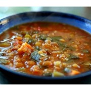 Доставка еды - Суп чечевичный с копченостями фотография