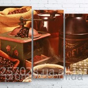 Модульна картина на полотні Кава та зерна код КМ100130-012 фотография