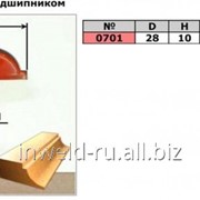 Код товара: 0701 (D28 H10) Фреза фигурная с подшипником (кромочная калевочная ) фотография