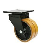 Большегрузные сдвоенные колеса для тележек с поворотной крепежной панелью “TWIN HARD“ фото