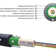 Оптический кабель для прокладки в кабельную канализацию ОКСЛ-Т на основе центральной трубки фото