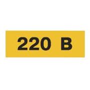 Знак 220В желтый фото