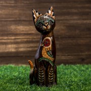 Интерьерный сувенир “Кошка с птичкой“ 30 см фото