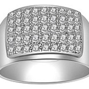 Кольцо мужское классическое с бриллиантами VVS1/F 1.01 Ct фотография