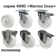 Колеса для тележек из полиамида в нержавеющих кронштейнах (46NI серия “Norma Inox“) фото