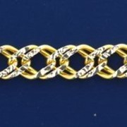 Серебряная позолоченная цепь с алмазными гранями