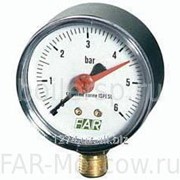 Манометр 1/4“, радиальное соединение, 0-6 бар, 20-80°C, D=63мм, артикул FA 2500 R06 фото