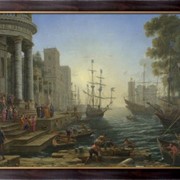 Картина Морской порт.Посадка святой Урсулы, Лоррен, Клод (Желле) фотография