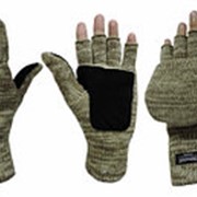 Перчатки-Варежки “Юкагиры“ тинсулейт, откидная варежка, спилковая ладонь фотография
