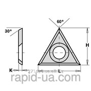 Нож подрезной с 3х сторонней заточкой 22×19×2 Ceratizit 80239466 фото