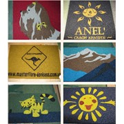 Антискользящие коврики из резиновой крошки с рисунками и логотипами