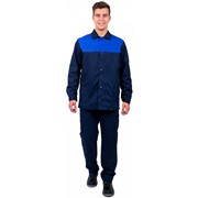 Костюм Труженик (тк.Смесовая,210) брюки, т.синий/васильковый (48-50; 170-176) фото