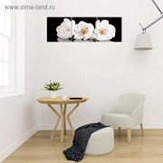 Картина модульная на подрамнике “Цветы яблони“ 3шт-50х50 см; 50*150 см фото