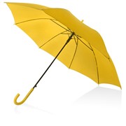 Зонт-трость полуавтоматический с пластиковой ручкой, желтый фотография