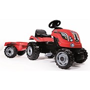 Трактор педальный SMOBY 710108 Farmer XL, с прицепом красный фотография