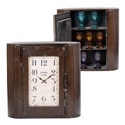 Часы - шкаф металлические коричневые 60х22х60см фото